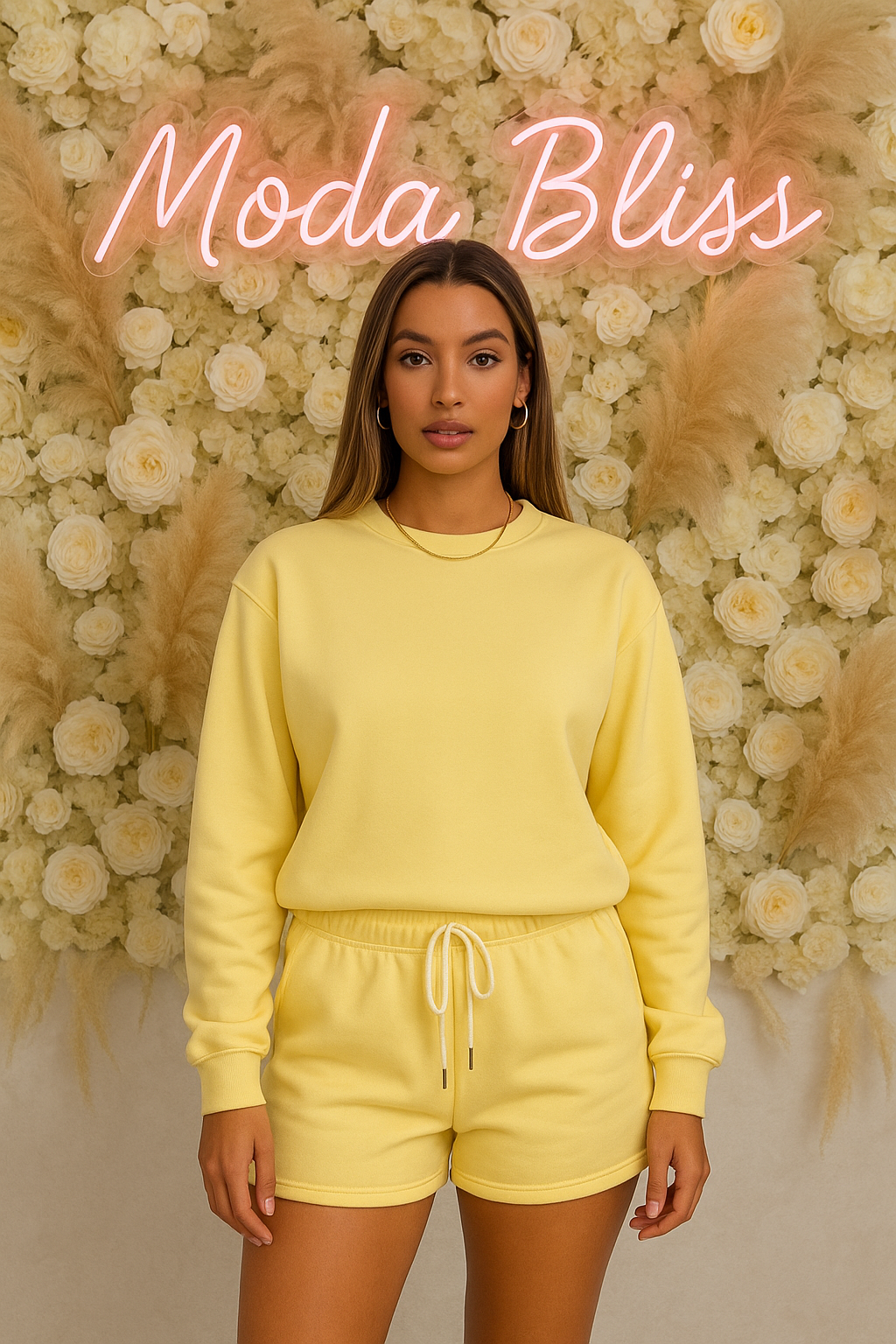 Yellow Sweatshirt Set