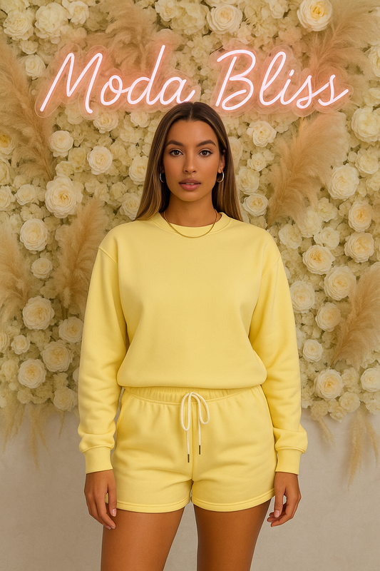 Yellow Sweatshirt Set