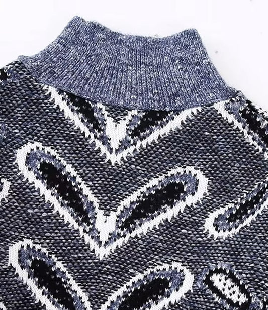 Knitted Cropped Sweater Top