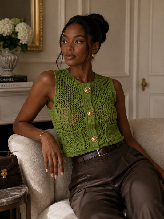 Green Knitted Top