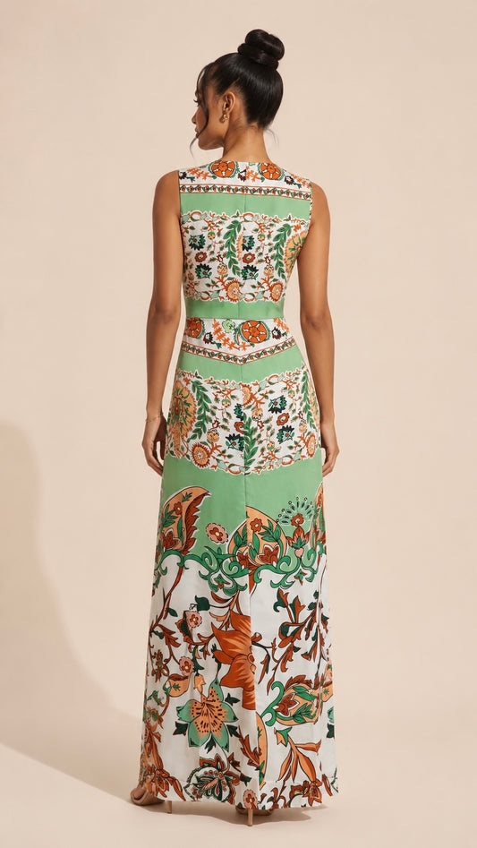 Sage Satin Serenity Dress