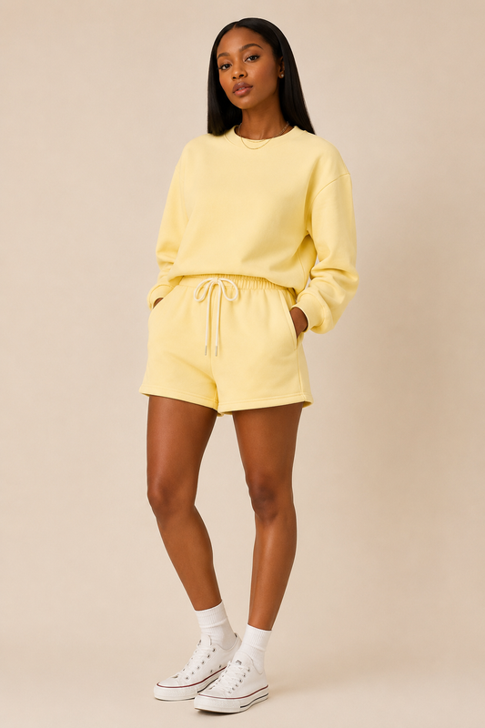 Yellow Sweatshirt Set