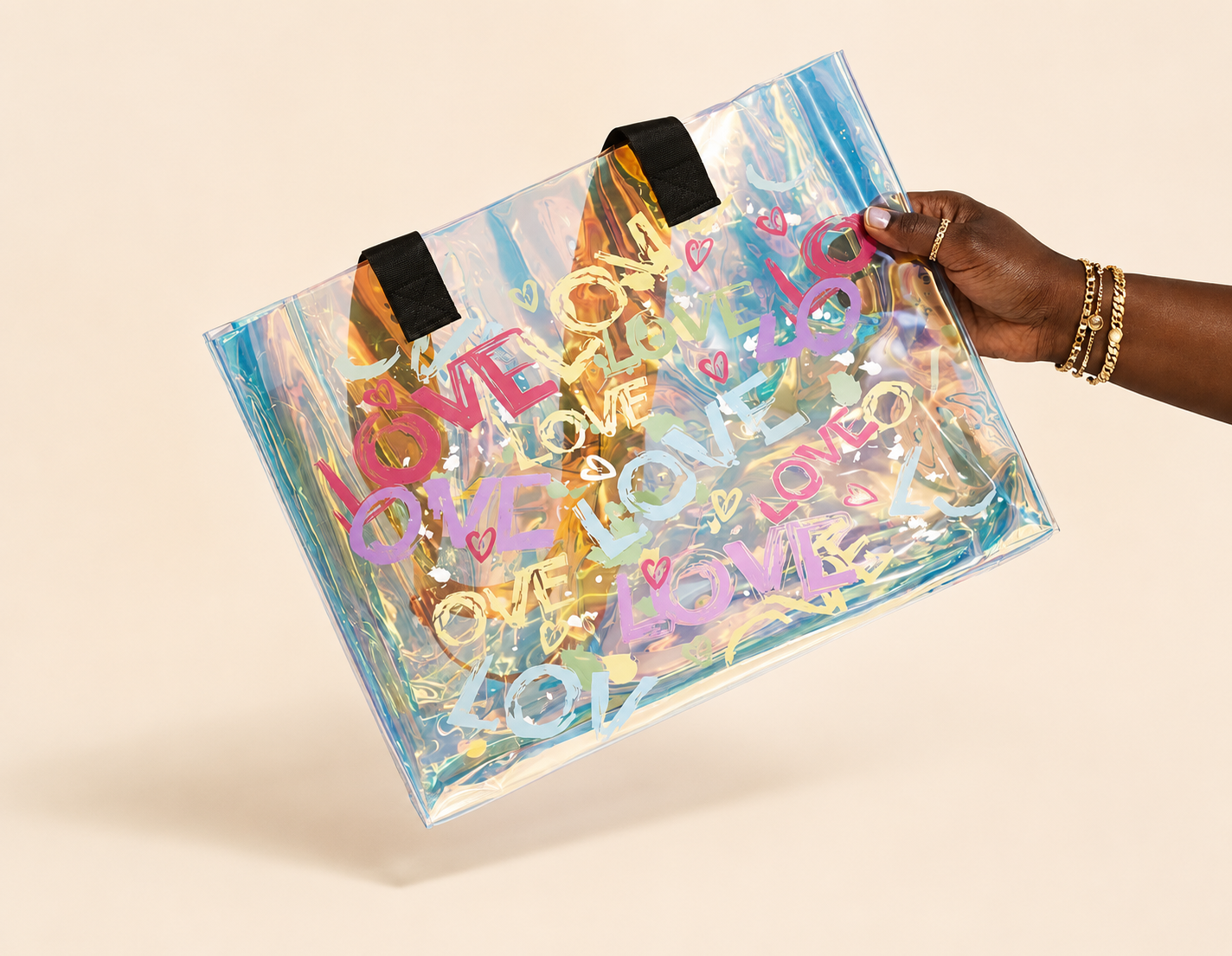 Florescent Love Tote