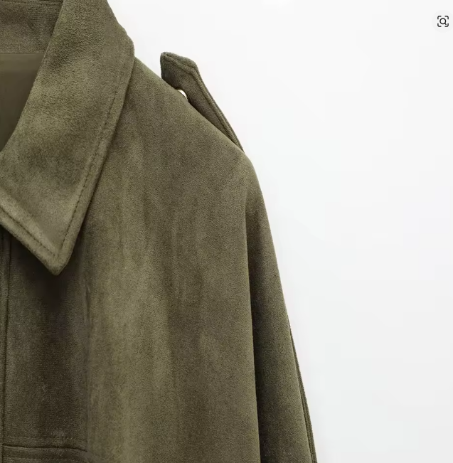 Olive Green  Collared Jacket