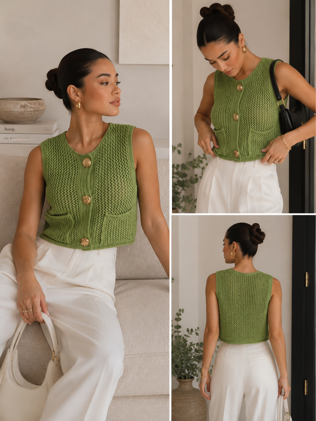 Green Knitted Top