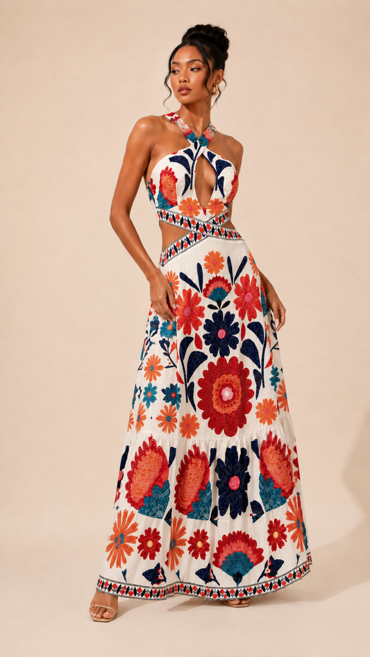 Soleil Garden Maxi Dress
