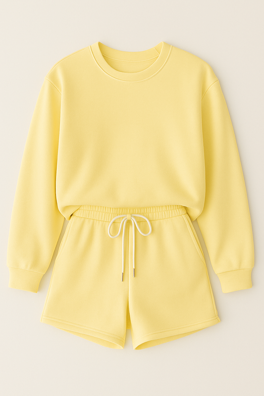 Yellow Sweatshirt Set