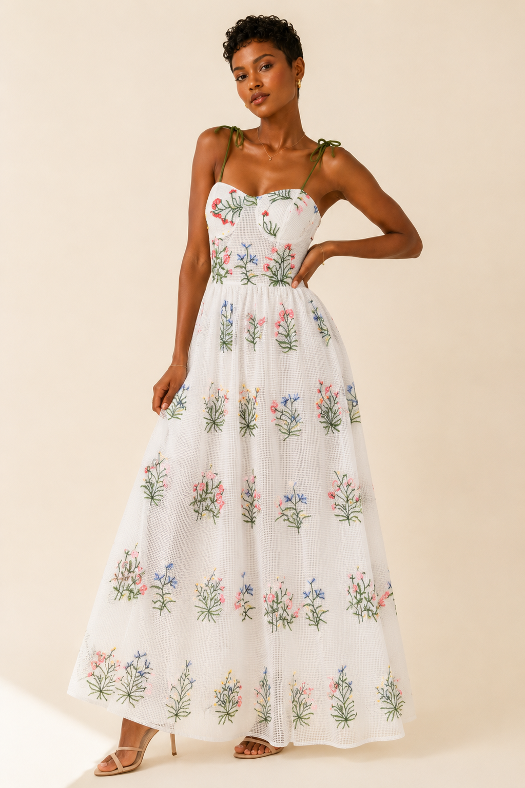 Slim Fit Wild Flower Camisole Dress