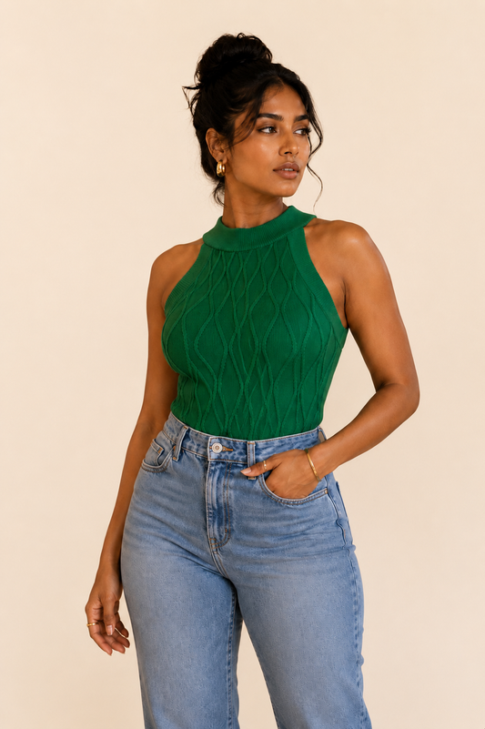Knitted Sleeveless body top