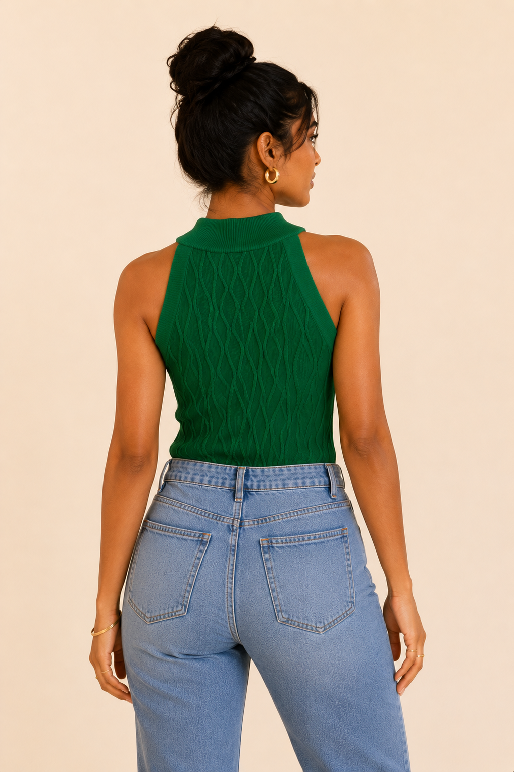 Knitted Sleeveless body top