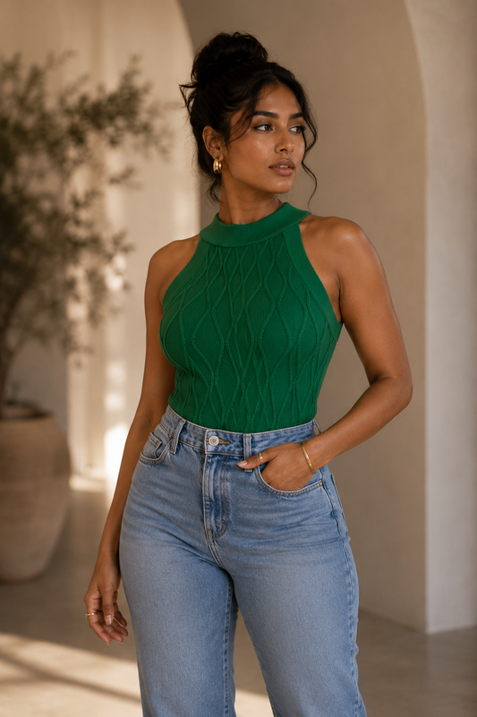Knitted Sleeveless body top
