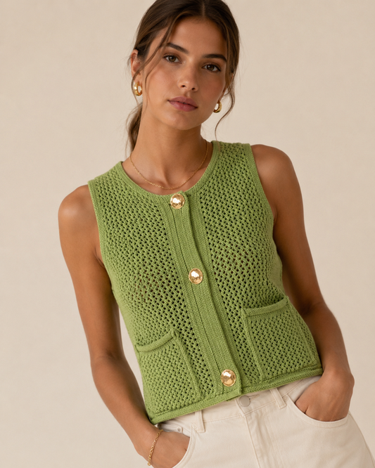 Green Knitted Top