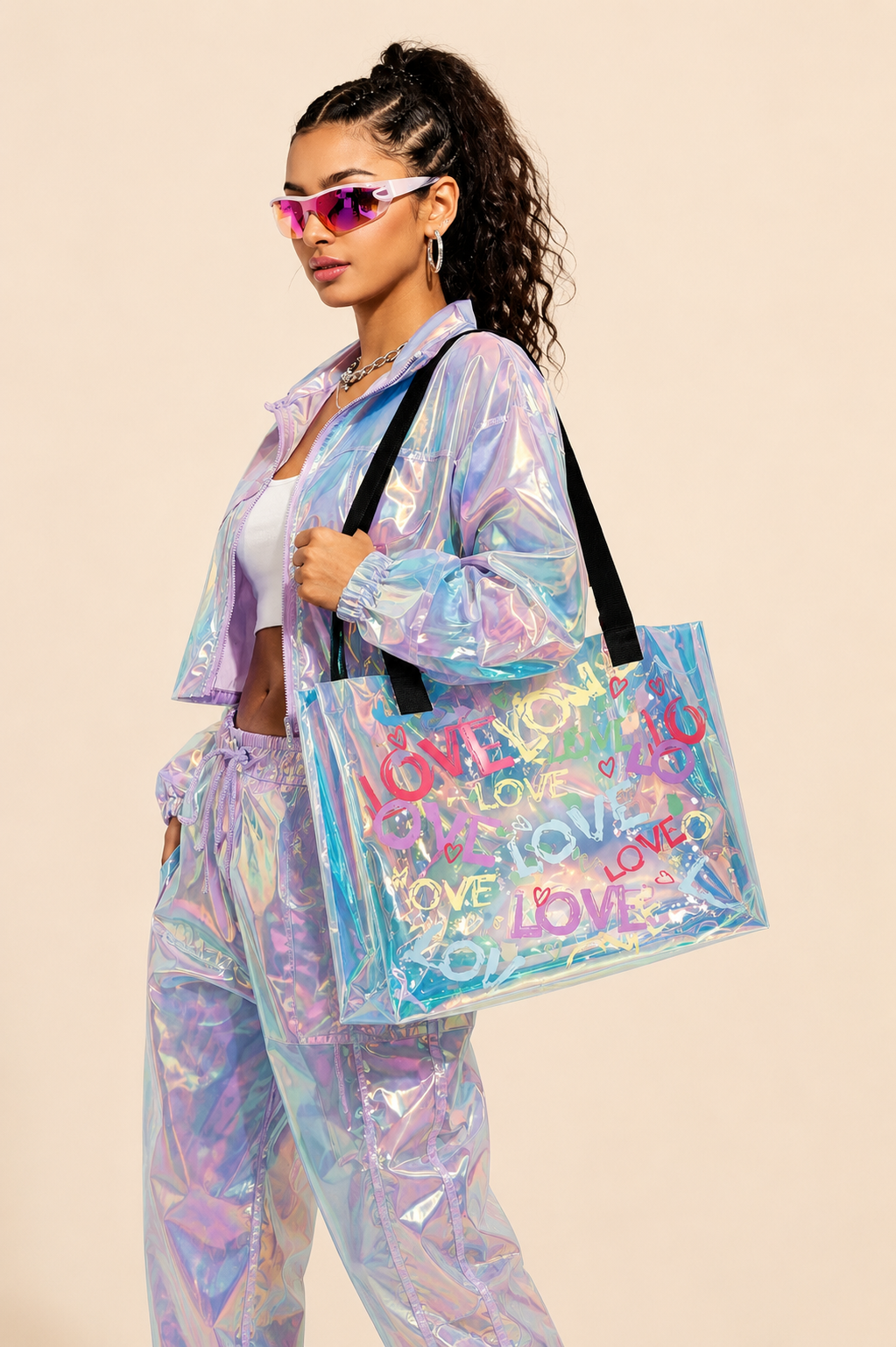 Florescent Love Tote
