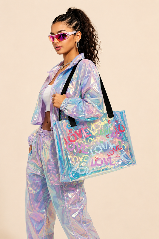 Florescent Love Tote