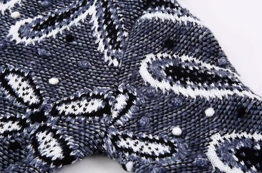 Knitted Cropped Sweater Top