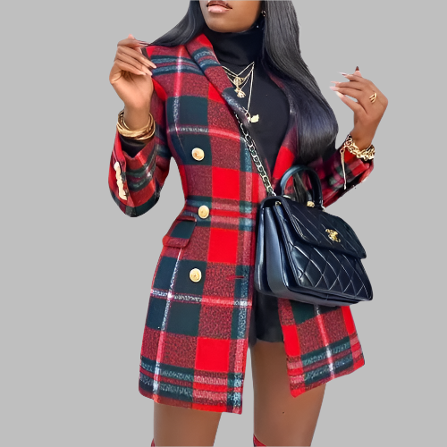Red Plaid Blazer